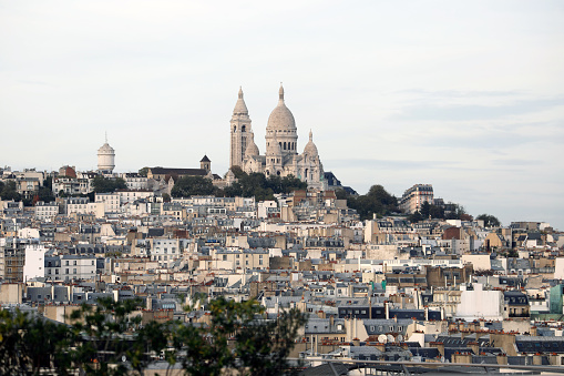Paris cityscape viewed from above, Sacre-Coeur