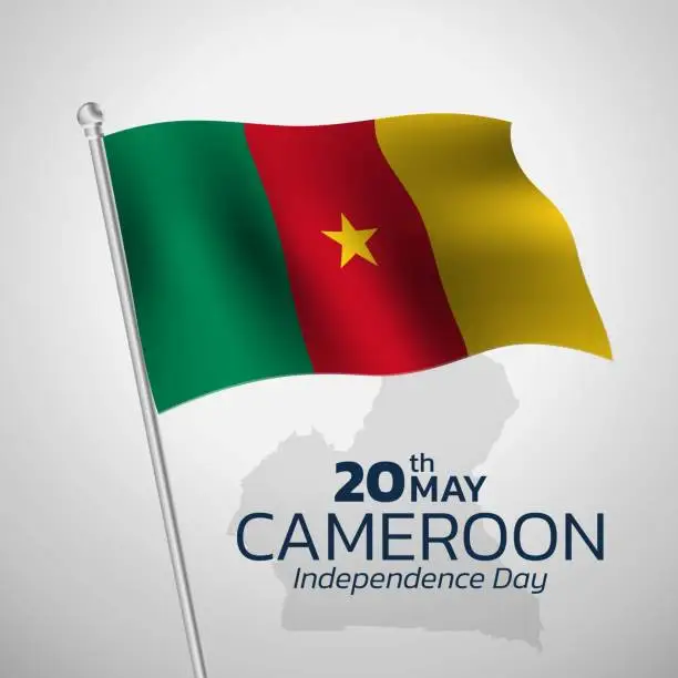 Vector illustration of Happy Cameroon National Day 20 May illustration
