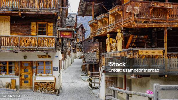 Grimentz Val Danniviers Stock Photo - Download Image Now - Color Image, European Alps, Famous Place
