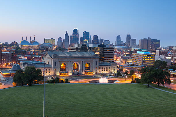 나갈랜드 있습니다. - kansas city missouri city skyline built structure 뉴스 사진 이미지