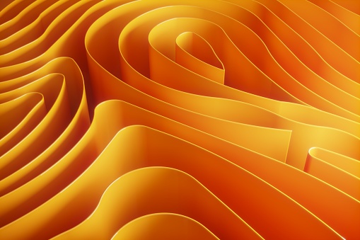 Abstract wavy background shaped of fingerprint. (3d render)
