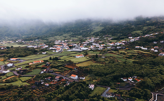 Drone view of San Roque in Pico, the Azores