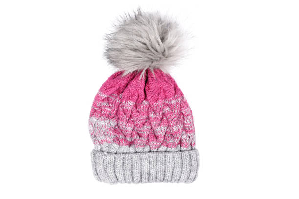 istock winter pink hat with pompom isolated on white background 1482385029