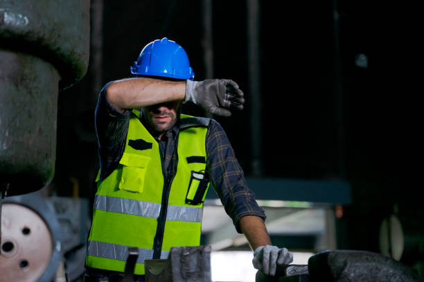 istock Blue collar worker work at machinery factory. 1482386067