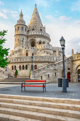 Fisherman's Bastion is Unesco World Heritage site in Budapest, Hungary