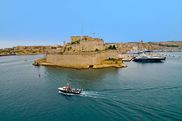 Valletta, Malta Harbor stock photo