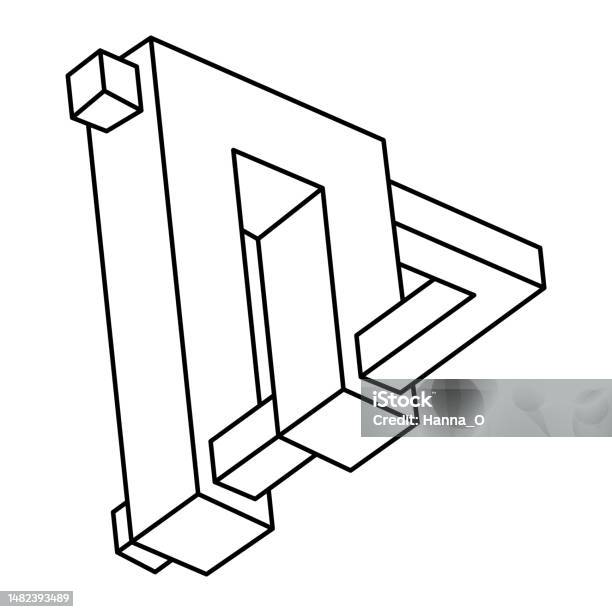 Line Geometric Object Unreal Geometric Figures Impossible Shape Web Design Element Optical ...