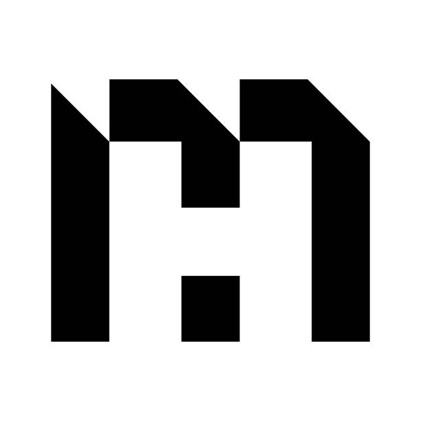 Professional Innovative Initial HM logo and MH logo. Letter HM or MH Minimal elegant Monogram. Premium Business Artistic Alphabet symbol and sign Minimal and Monogram logo design. h m logo stock illustrations