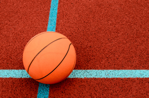Mailbox Basketball ball on a white background 3D illustration