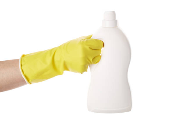 istock Plastic bottle for liquid laundry detergent or cleaning agent or bleach or fabric softener. Detergents for home. Cleaning products. 1482400301