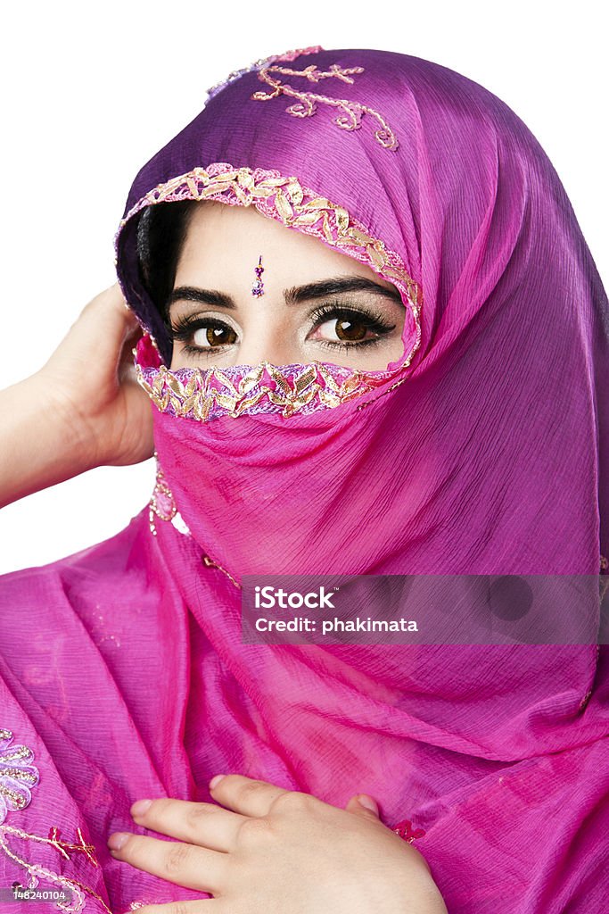 Indiano indù donna con foulard - Foto stock royalty-free di Abbigliamento religioso