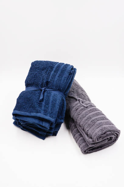 istock Blue and gray hand and face towels 1482401576