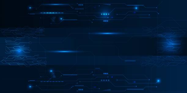 istock Vector illustration of digital element grid line circuit for advertising and game animation production.Future digital technology and innovation concept. 1482404715