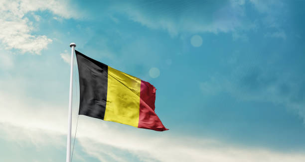 istock belgium waving flag on mast. 1482410677