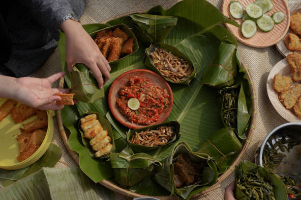 Indonesian traditional local food meal in Aceh, various delicious culinary
