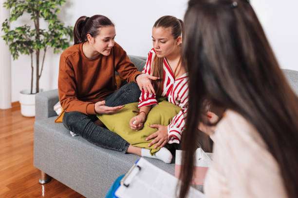 istock Teenage Siblings Attend Therapy Session Together 1482421740