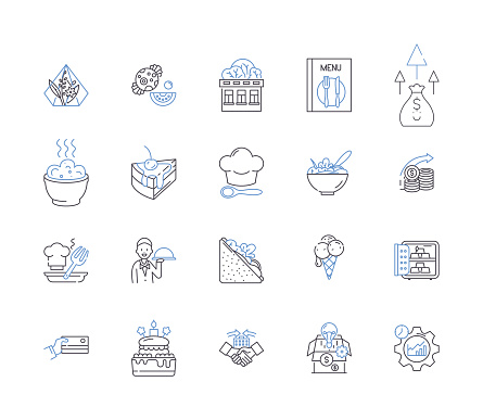 World Cuisine line icons collection. international, flavors, recipes, foods, dishes, cooking, cultures vector and linear illustration. countries, taste, traditions outline signs set