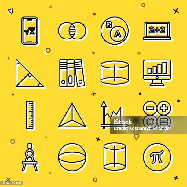 Pi Scale Graph Set Line Pi Symbol Calculator Computer Monitor With Graph Chart Subsets ...