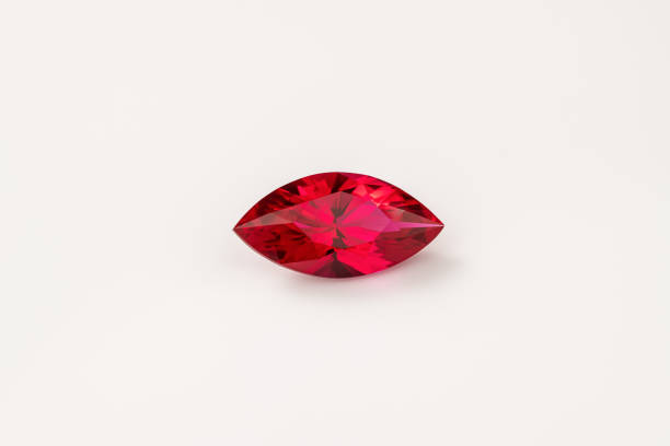 istock Red Marquise Cut Sapphire Gemstone 1482444071