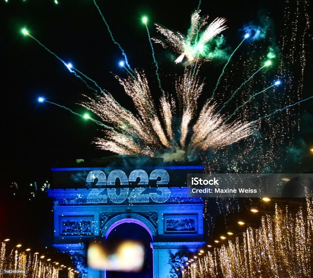 Paris New Years Eve Stock Photo Download Image Now Arc de Triomphe
