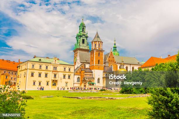 Krakow Poland Night City Stock Photo - Download Image Now - Krakow, Market - Retail Space, Market Square