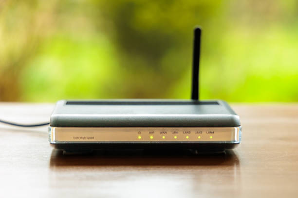 istock WiFi router on the window 1482451715