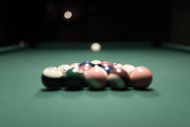 istock Racked and ready billiards balls.. 1482461481