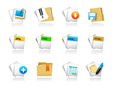 This is a collection of 12 smooth files and documents types icons