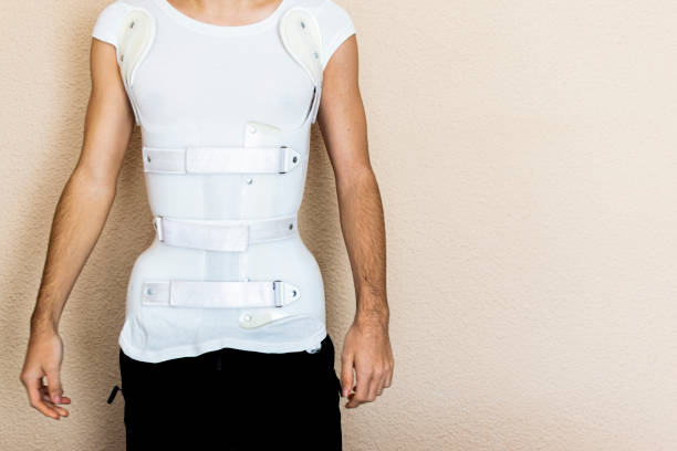 Orthopedic Lumbar Corset on the Human Body. Back Brace Waist Support Belt  for Back Stock Image - Image of adjustable, corrector: 209016163