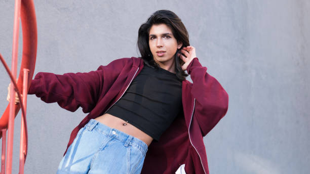 istock Portrait of a non-binary person posing for the camera. 1482473329