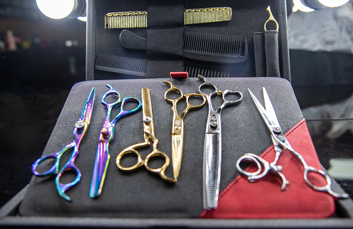 Barber tools, shears, clipper, razor, comb