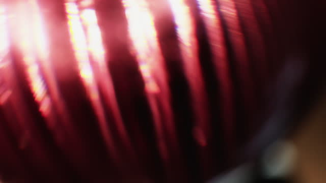 Glowing texture blurred ball macro shooting