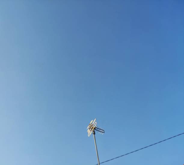 istock Blue Sky With Antenna TV 1482495474