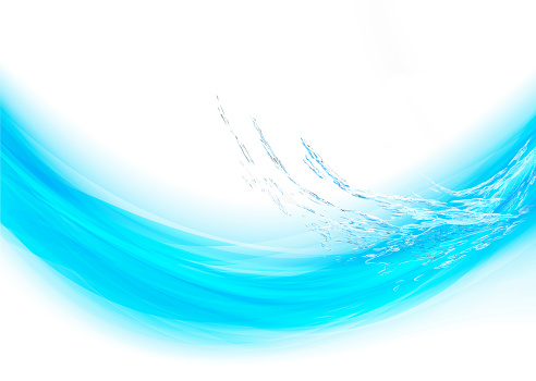 Exhilarating water splash, dynamism, wave