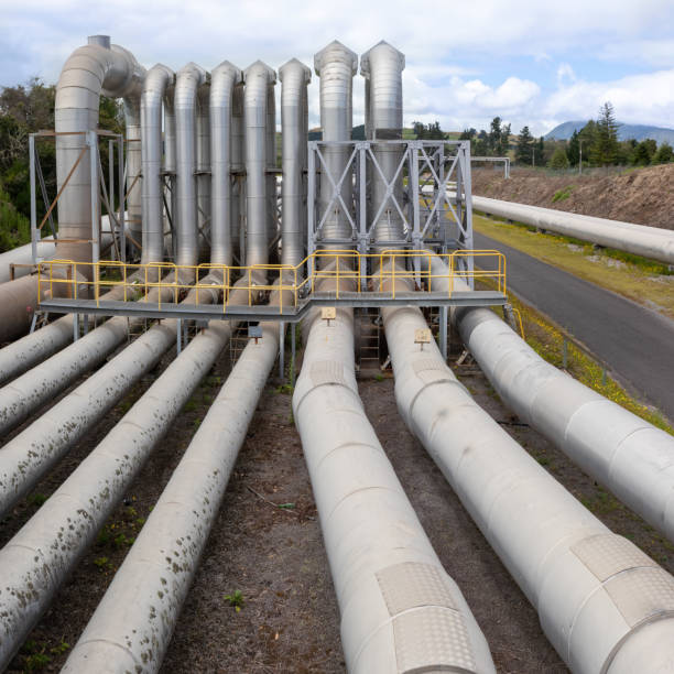 istock Green energy geothermal power station pipeline 1482501808