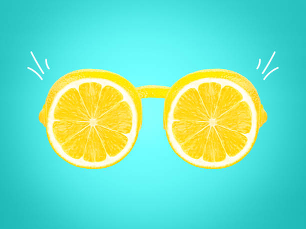 istock Summer sunglasses made of lemon slices. Creative summer layout. Fruit minimal concept 1482508135