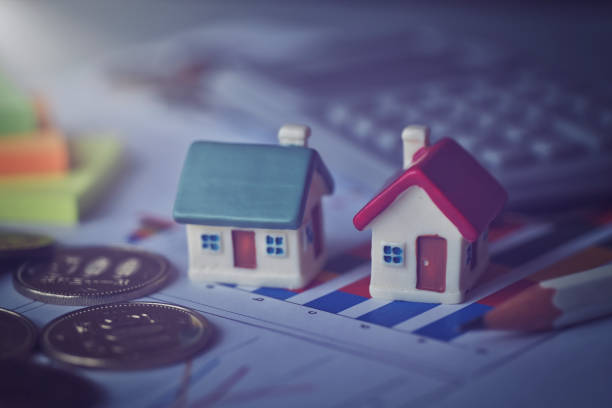 istock Miniature house and loan plan 1482509188