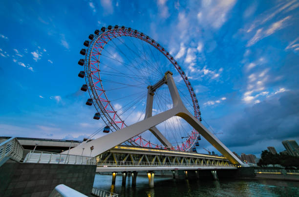 istock The Ferris wheel on the bridge 1482509972
