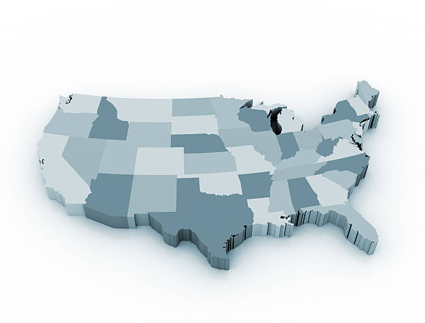 istock A segmented map of the United States 148251334