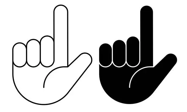 Vector illustration of l Loser sign hand gesture