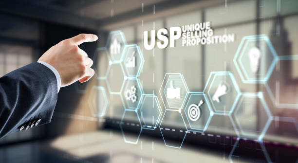 istock USP. Inscription Unique selling proposition on Virtual Screen. Marketing and technology concept 1482526630