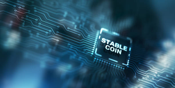 pièce stable. stablecoins crypto-monnaies prix du marché stable valeur de la pièce - écurie photos et images de collection