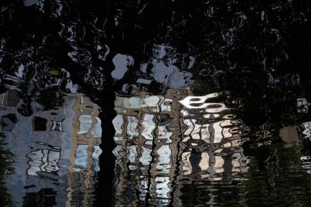 istock Abstract reflection of building and trees 1482531951