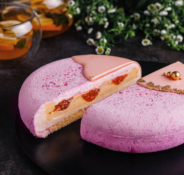 istock mousse apricot ice cream cake with tea 1482535349