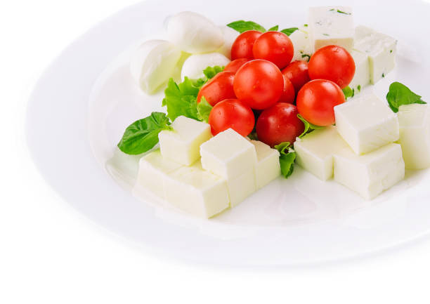 istock Mozzarella cheese with cherry tomatoes and goat cheese 1482535458