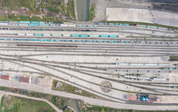 istock Freight train station in a commercial port. 1482536750