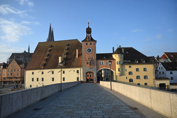 istock Stone bridge in Regensburg Germany 1482537612