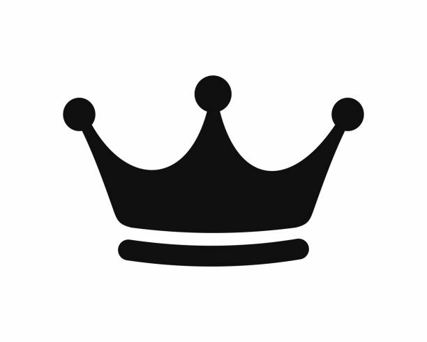 白い背景に王冠のアイコン - crown gold coat of arms king点のイラスト素材／クリップアート素材／マンガ素材／アイコン素材