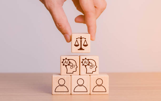istock AI ethics or AI Law concept. Developing AI codes of ethics. Compliance, regulation, standard , business policy and responsibility for guarding against unintended bias in machine learning algorithms. 1482538780