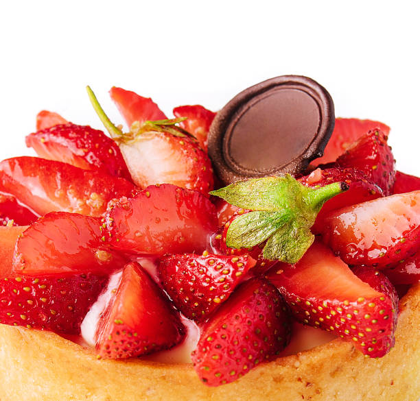 istock Tartlet with strawberry close up 1482538868